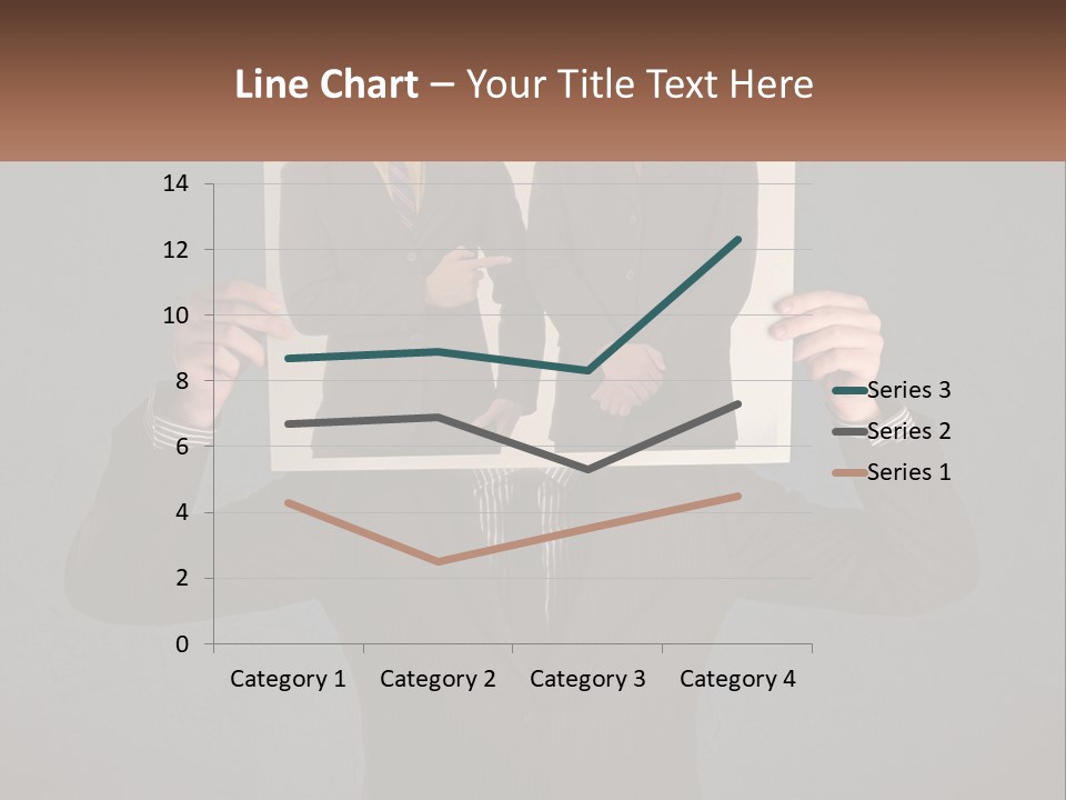 A Man In A Suit Holding Up A Picture Of Himself PowerPoint Template