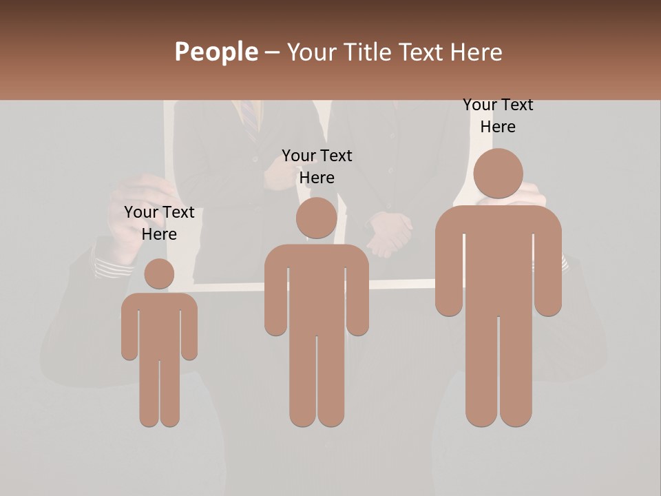 A Man In A Suit Holding Up A Picture Of Himself PowerPoint Template