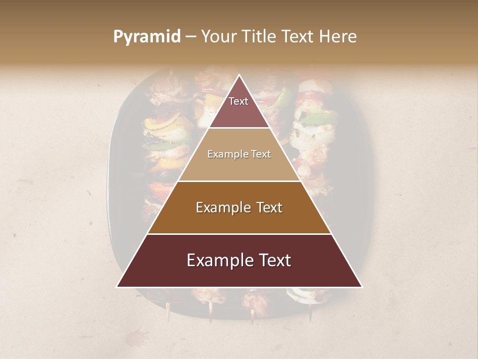 A Plate Of Skewered Meat And Vegetables On Skewers PowerPoint Template