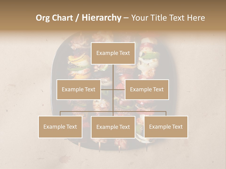 A Plate Of Skewered Meat And Vegetables On Skewers PowerPoint Template