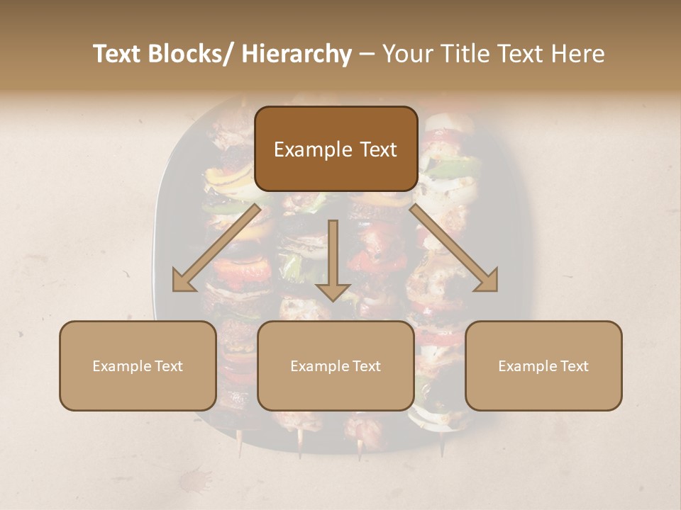 A Plate Of Skewered Meat And Vegetables On Skewers PowerPoint Template
