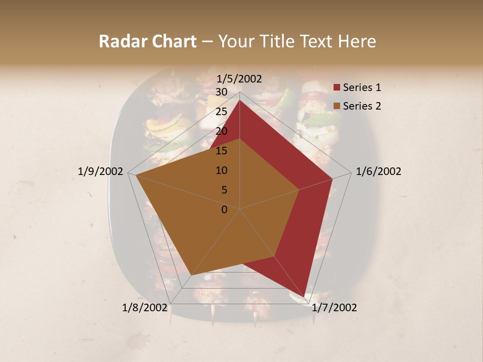 A Plate Of Skewered Meat And Vegetables On Skewers PowerPoint Template