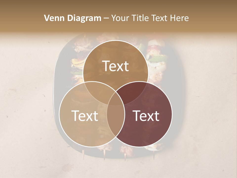 A Plate Of Skewered Meat And Vegetables On Skewers PowerPoint Template