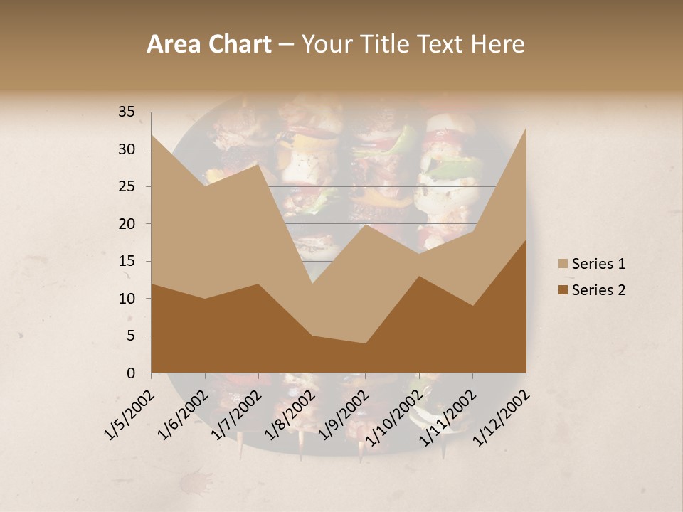 A Plate Of Skewered Meat And Vegetables On Skewers PowerPoint Template