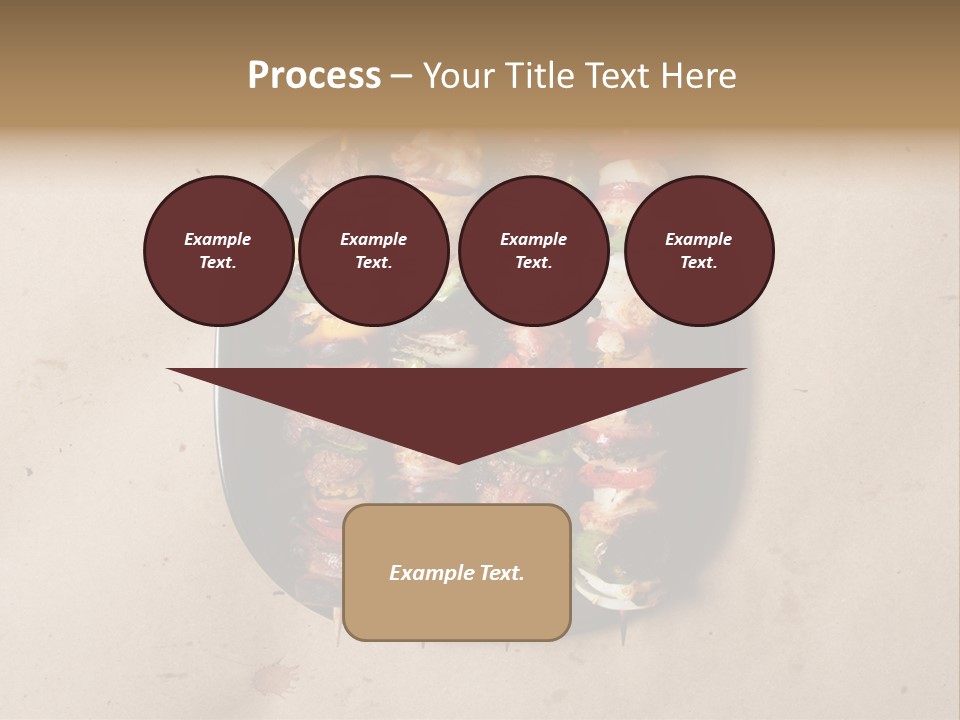 A Plate Of Skewered Meat And Vegetables On Skewers PowerPoint Template