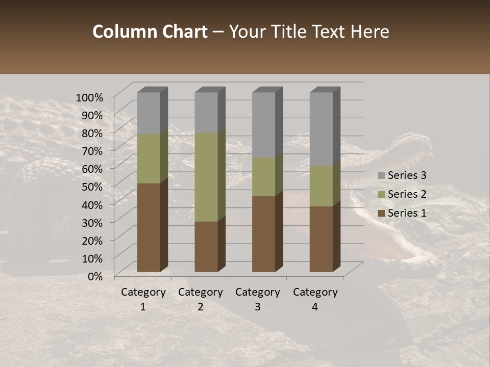 A Large Alligator Laying On Top Of A Rock PowerPoint Template