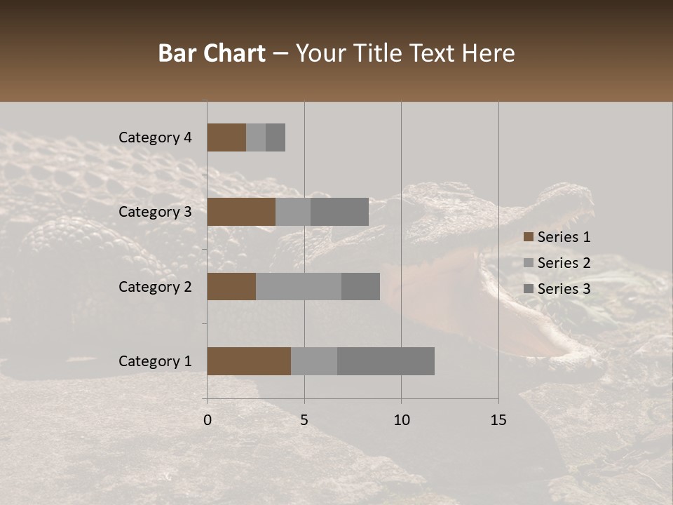 A Large Alligator Laying On Top Of A Rock PowerPoint Template