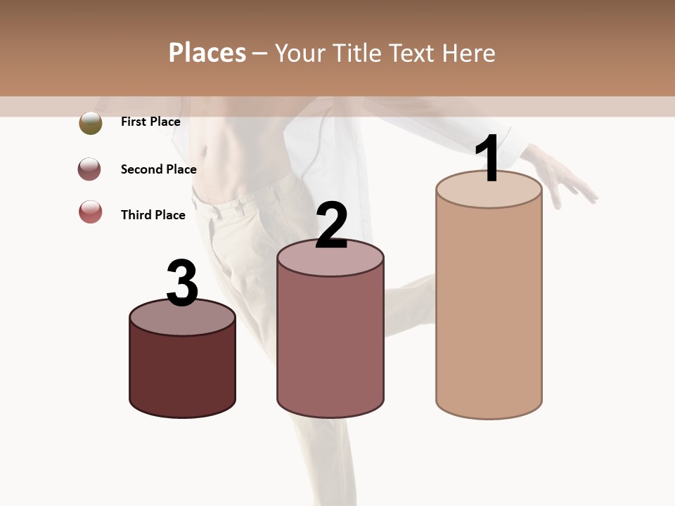 A Man In A White Shirt Is Dancing PowerPoint Template