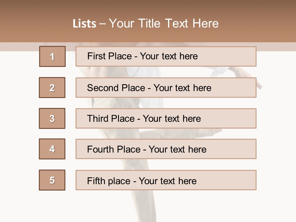 A Man In A White Shirt Is Dancing PowerPoint Template