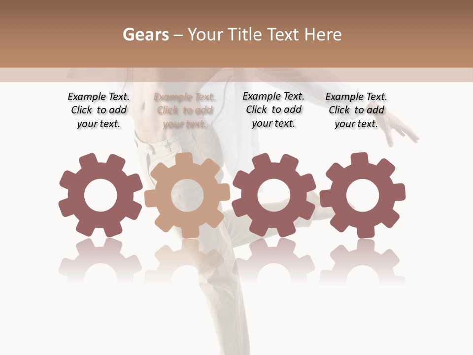 A Man In A White Shirt Is Dancing PowerPoint Template