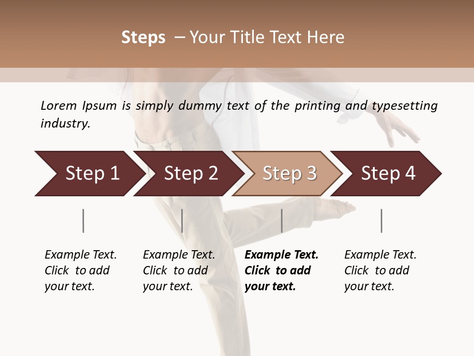 A Man In A White Shirt Is Dancing PowerPoint Template