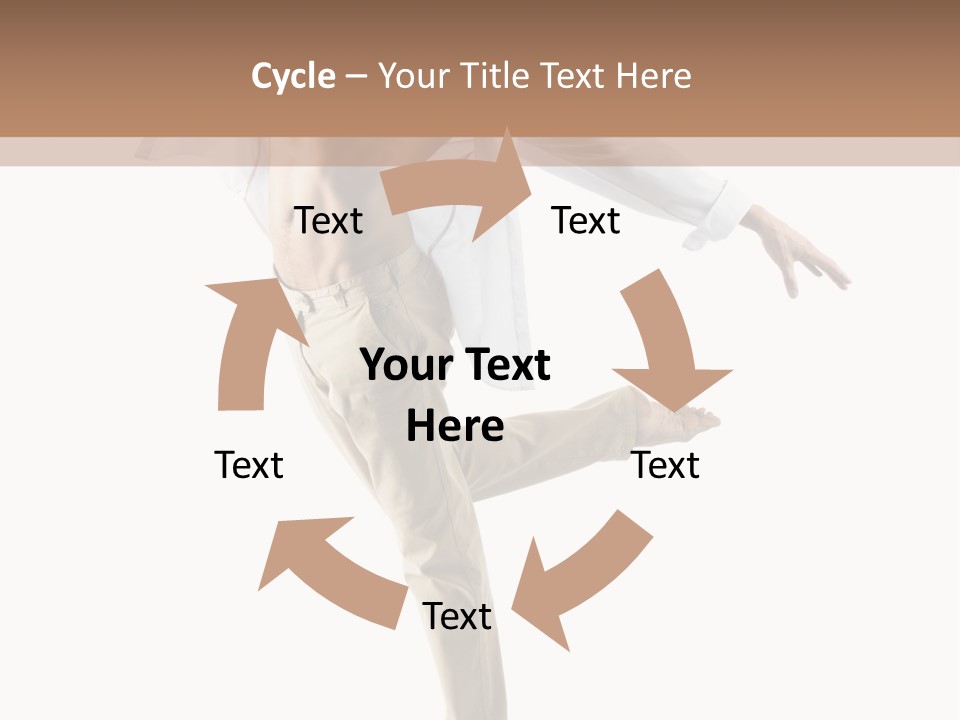 A Man In A White Shirt Is Dancing PowerPoint Template