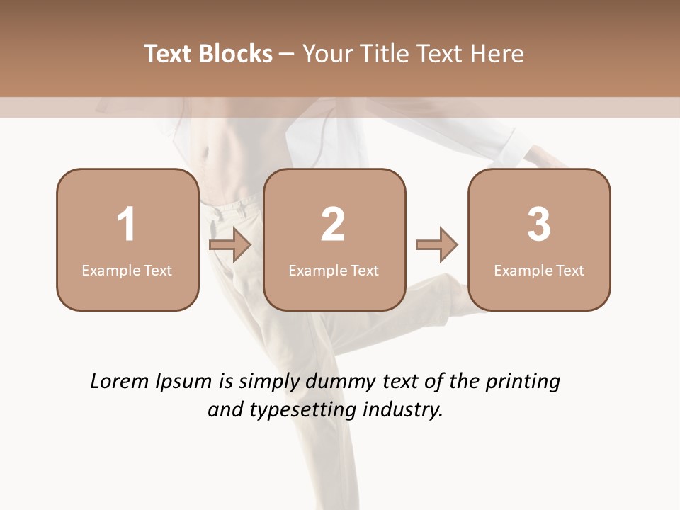 A Man In A White Shirt Is Dancing PowerPoint Template