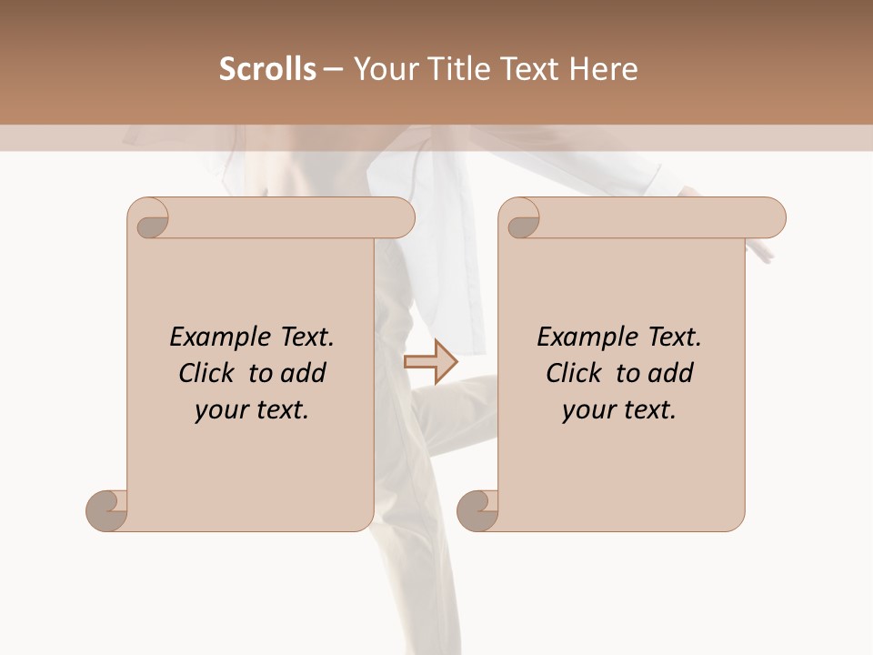A Man In A White Shirt Is Dancing PowerPoint Template