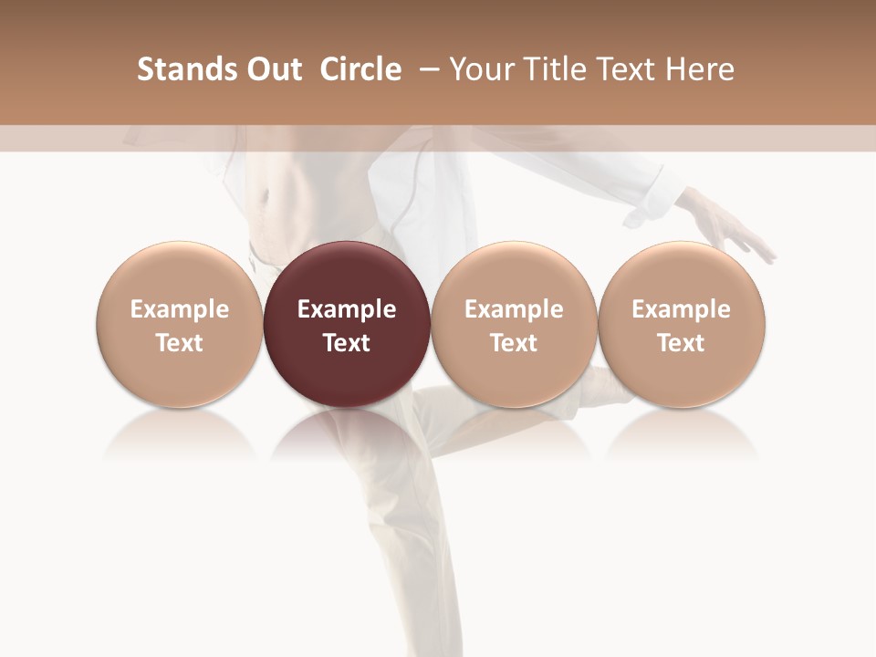 A Man In A White Shirt Is Dancing PowerPoint Template