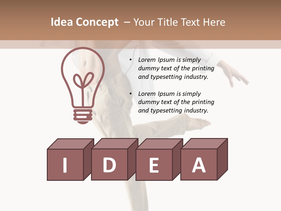 A Man In A White Shirt Is Dancing PowerPoint Template