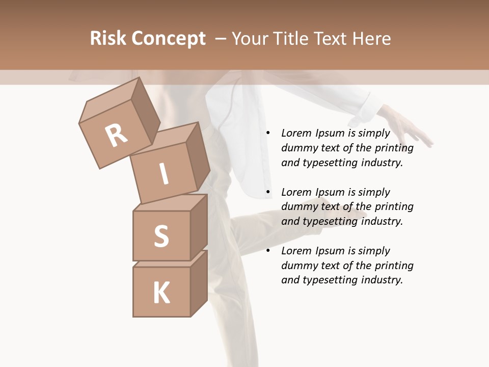 A Man In A White Shirt Is Dancing PowerPoint Template