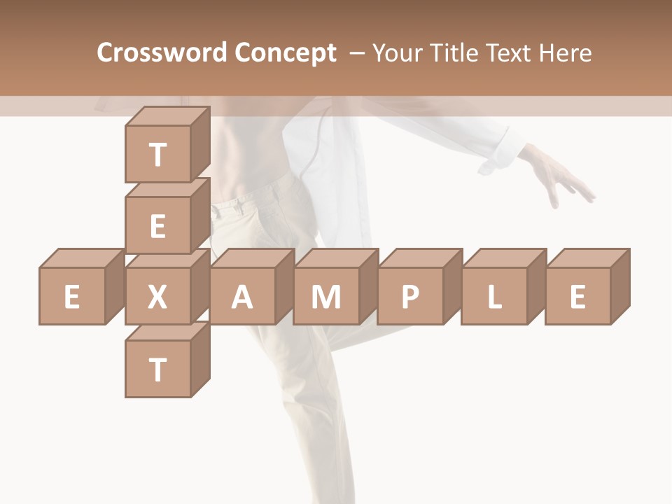 A Man In A White Shirt Is Dancing PowerPoint Template