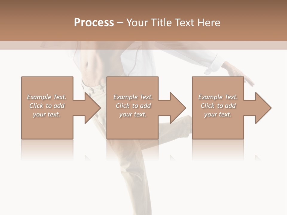 A Man In A White Shirt Is Dancing PowerPoint Template