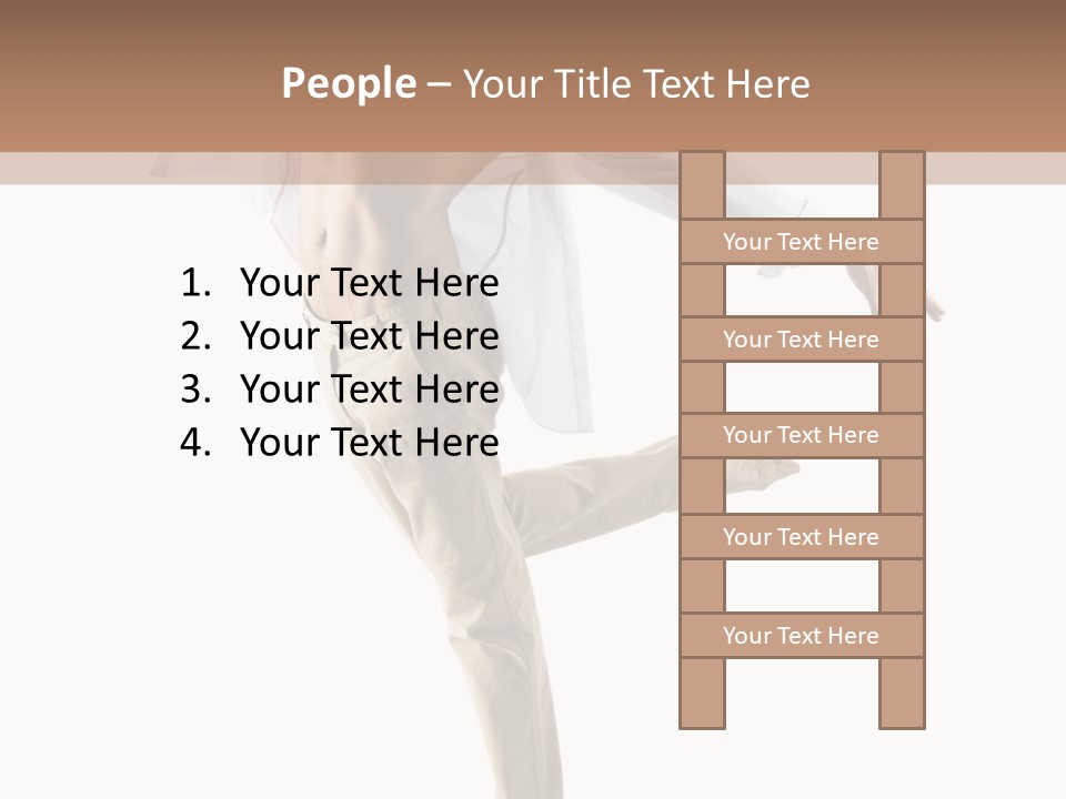 A Man In A White Shirt Is Dancing PowerPoint Template