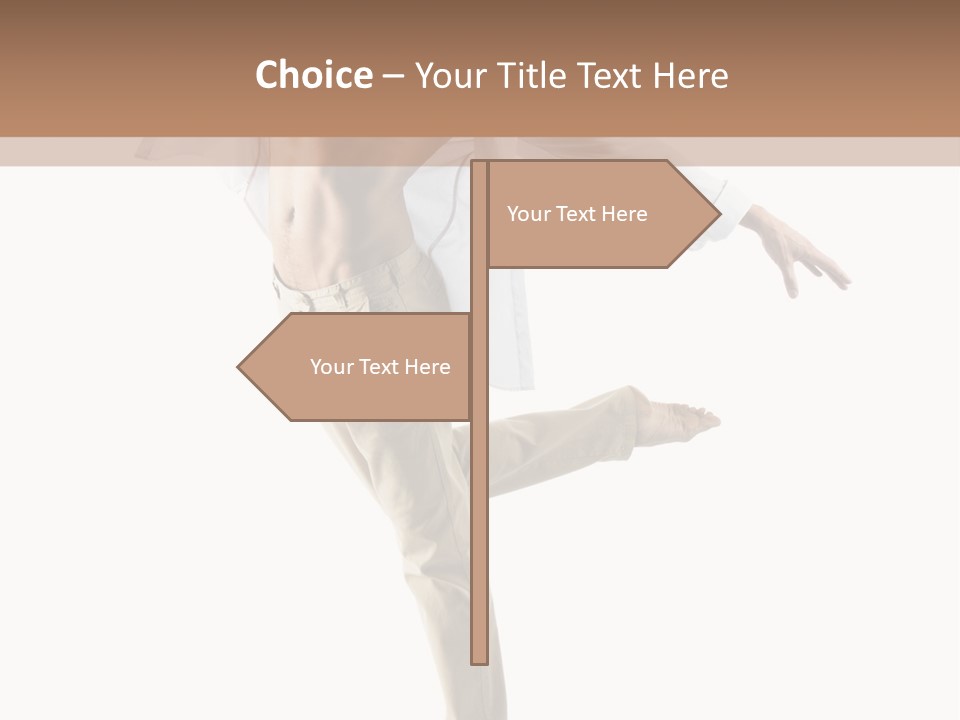 A Man In A White Shirt Is Dancing PowerPoint Template