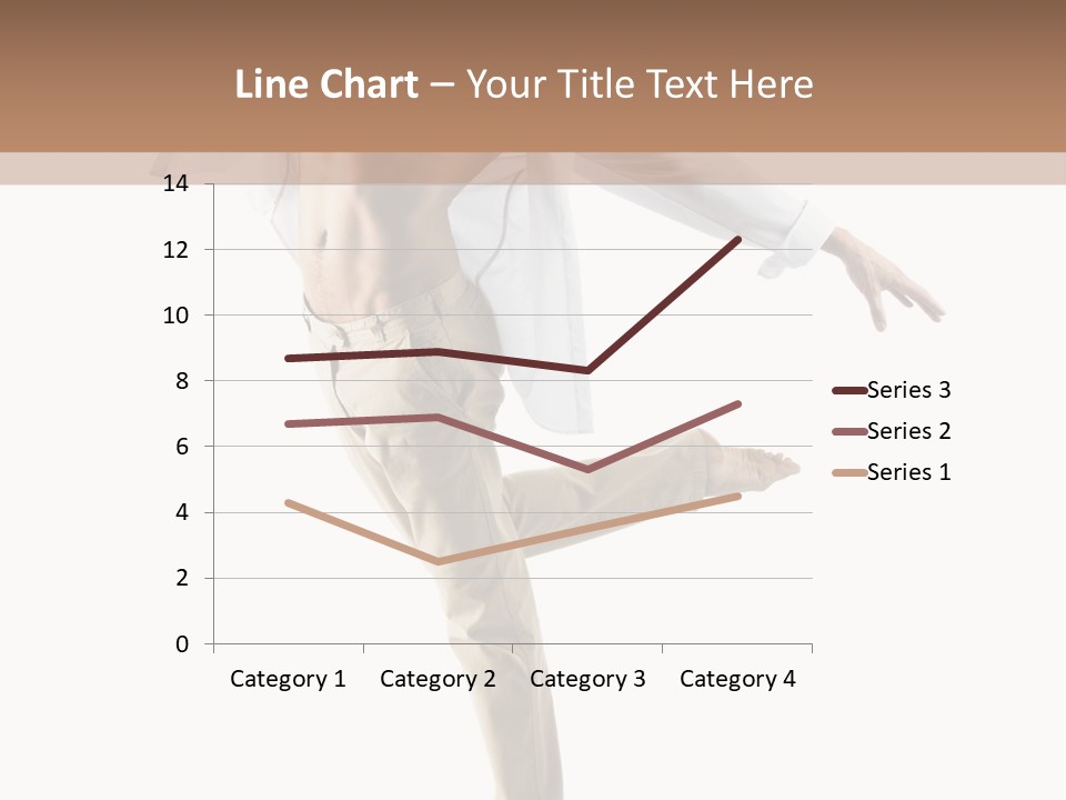 A Man In A White Shirt Is Dancing PowerPoint Template