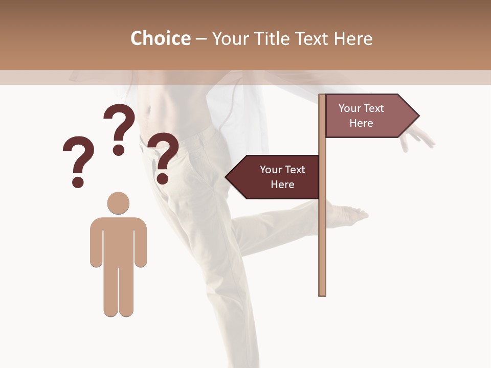 A Man In A White Shirt Is Dancing PowerPoint Template