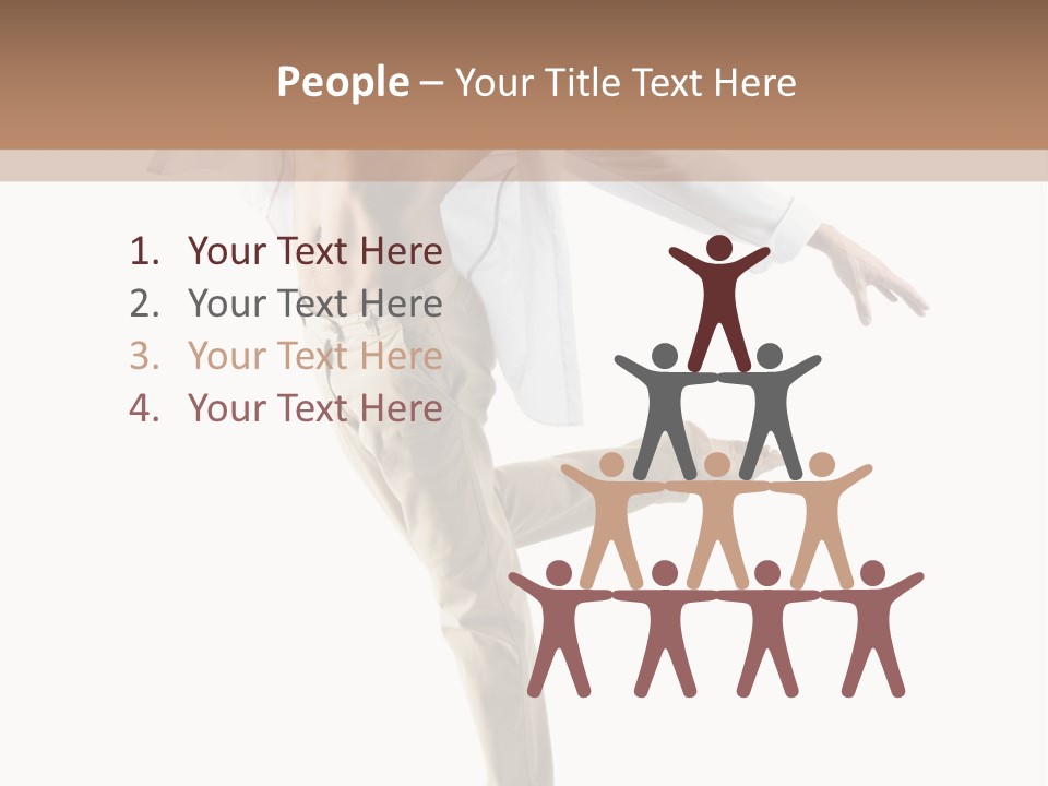 A Man In A White Shirt Is Dancing PowerPoint Template