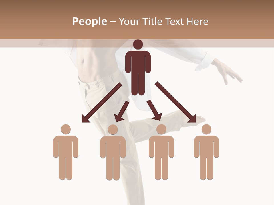 A Man In A White Shirt Is Dancing PowerPoint Template