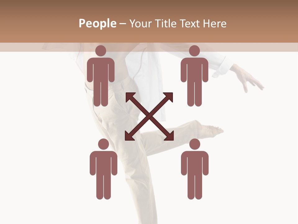 A Man In A White Shirt Is Dancing PowerPoint Template