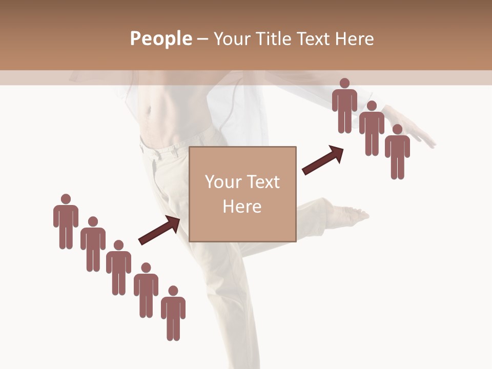 A Man In A White Shirt Is Dancing PowerPoint Template