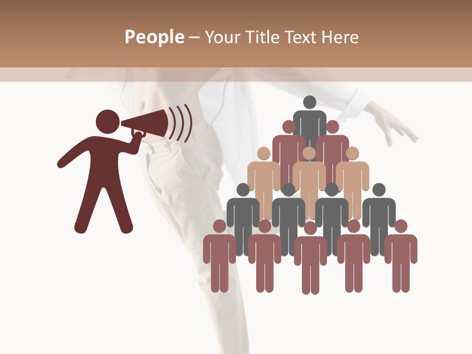 A Man In A White Shirt Is Dancing PowerPoint Template