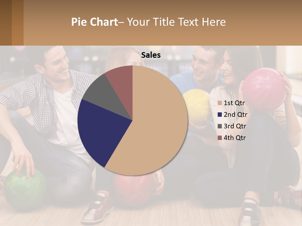 A Group Of People Sitting On The Floor With Bowling Balls PowerPoint Template