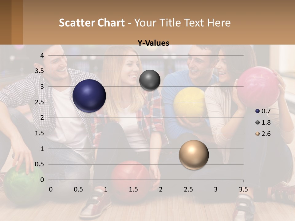 A Group Of People Sitting On The Floor With Bowling Balls PowerPoint Template