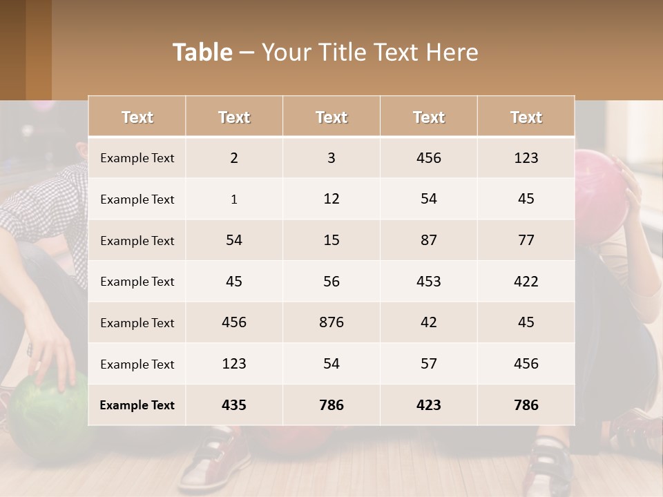 A Group Of People Sitting On The Floor With Bowling Balls PowerPoint Template