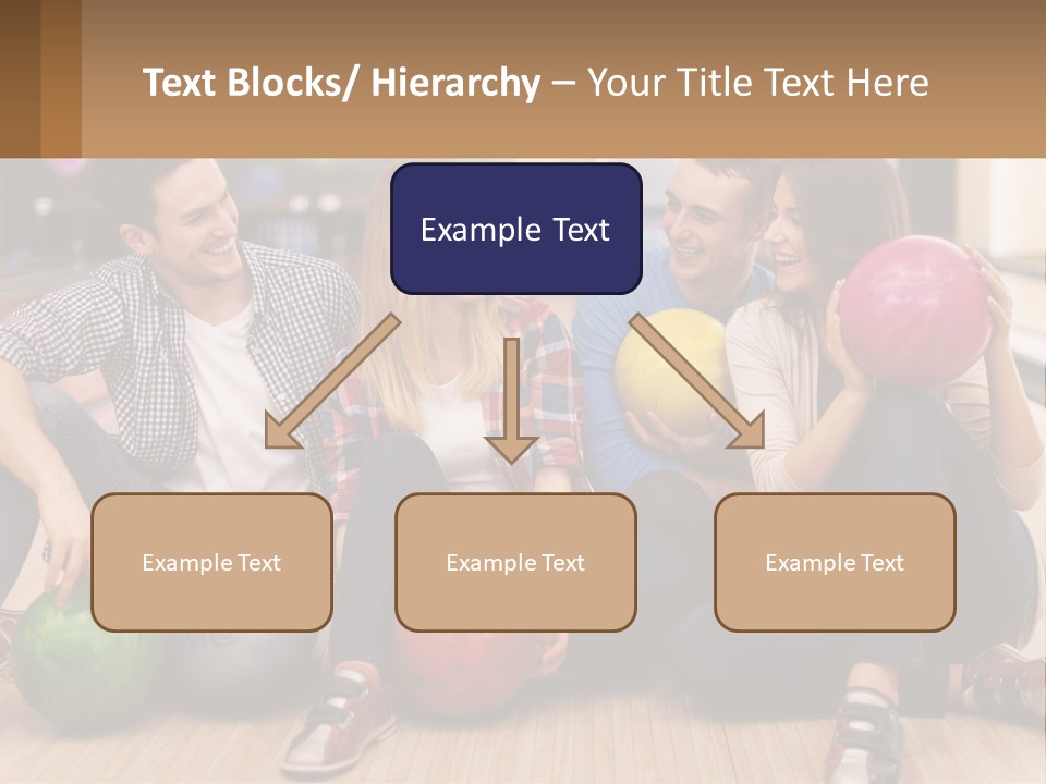 A Group Of People Sitting On The Floor With Bowling Balls PowerPoint Template