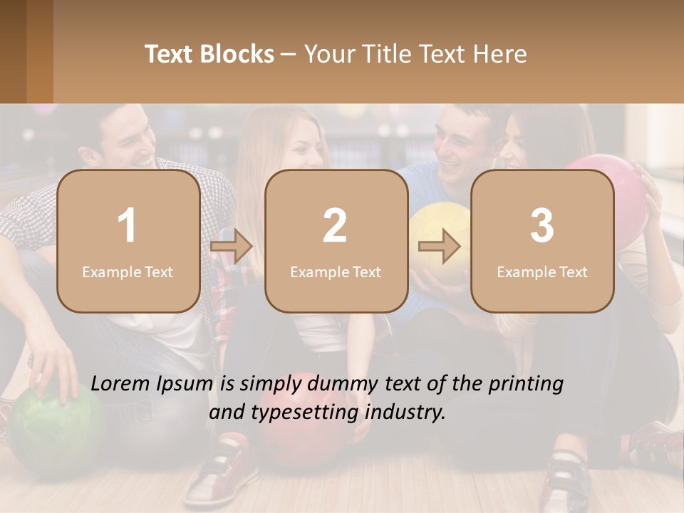 A Group Of People Sitting On The Floor With Bowling Balls PowerPoint Template