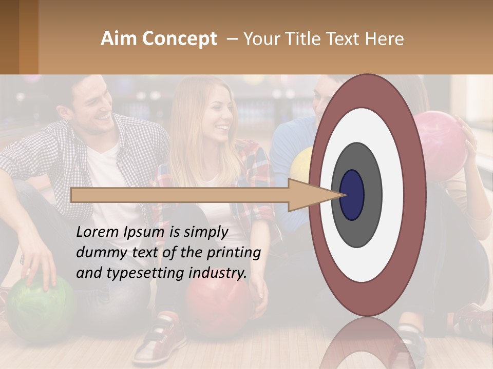 A Group Of People Sitting On The Floor With Bowling Balls PowerPoint Template