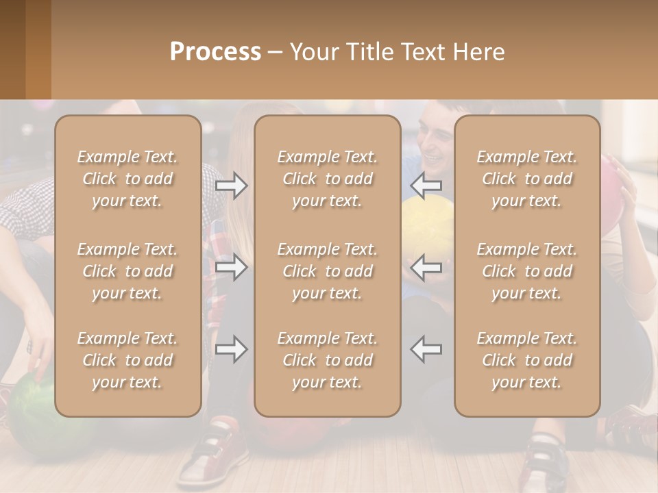 A Group Of People Sitting On The Floor With Bowling Balls PowerPoint Template