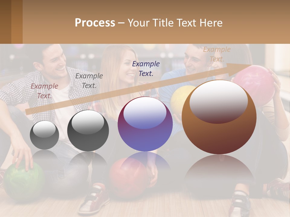 A Group Of People Sitting On The Floor With Bowling Balls PowerPoint Template
