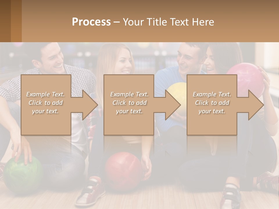 A Group Of People Sitting On The Floor With Bowling Balls PowerPoint Template
