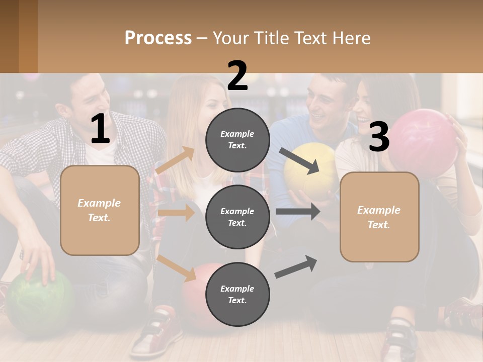 A Group Of People Sitting On The Floor With Bowling Balls PowerPoint Template