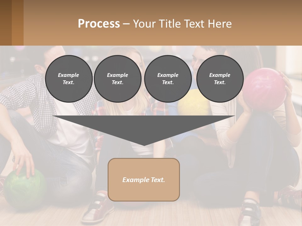 A Group Of People Sitting On The Floor With Bowling Balls PowerPoint Template