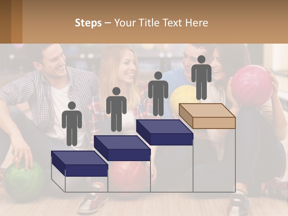 A Group Of People Sitting On The Floor With Bowling Balls PowerPoint Template