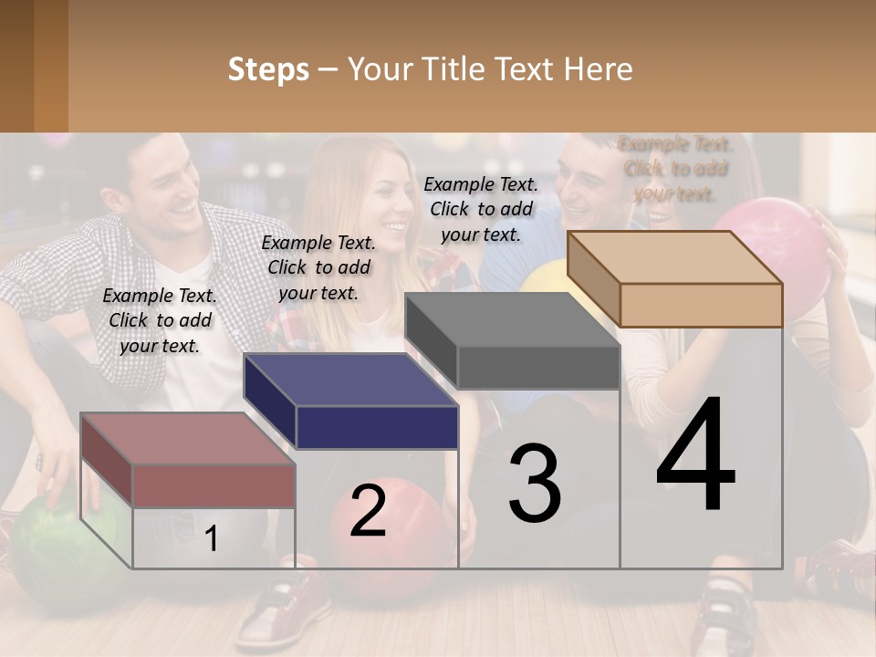 A Group Of People Sitting On The Floor With Bowling Balls PowerPoint Template