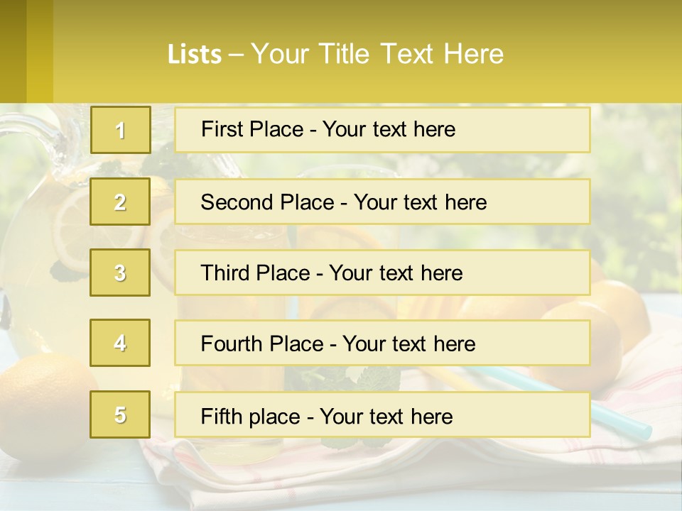 A Pitcher Of Lemonade Next To A Pitcher Of Lemonade PowerPoint Template