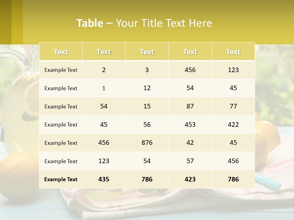 A Pitcher Of Lemonade Next To A Pitcher Of Lemonade PowerPoint Template