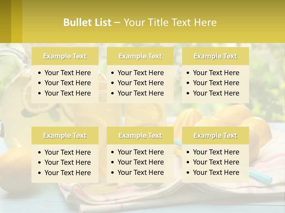 A Pitcher Of Lemonade Next To A Pitcher Of Lemonade PowerPoint Template