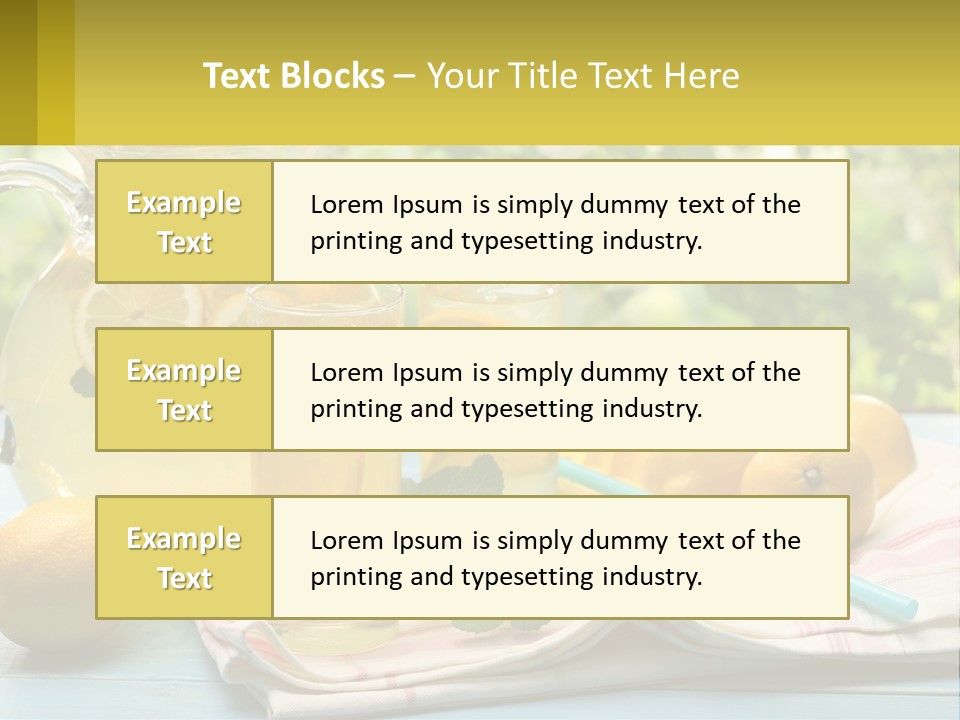 A Pitcher Of Lemonade Next To A Pitcher Of Lemonade PowerPoint Template