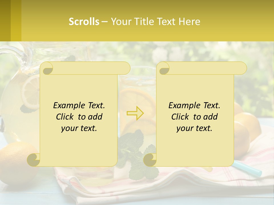 A Pitcher Of Lemonade Next To A Pitcher Of Lemonade PowerPoint Template